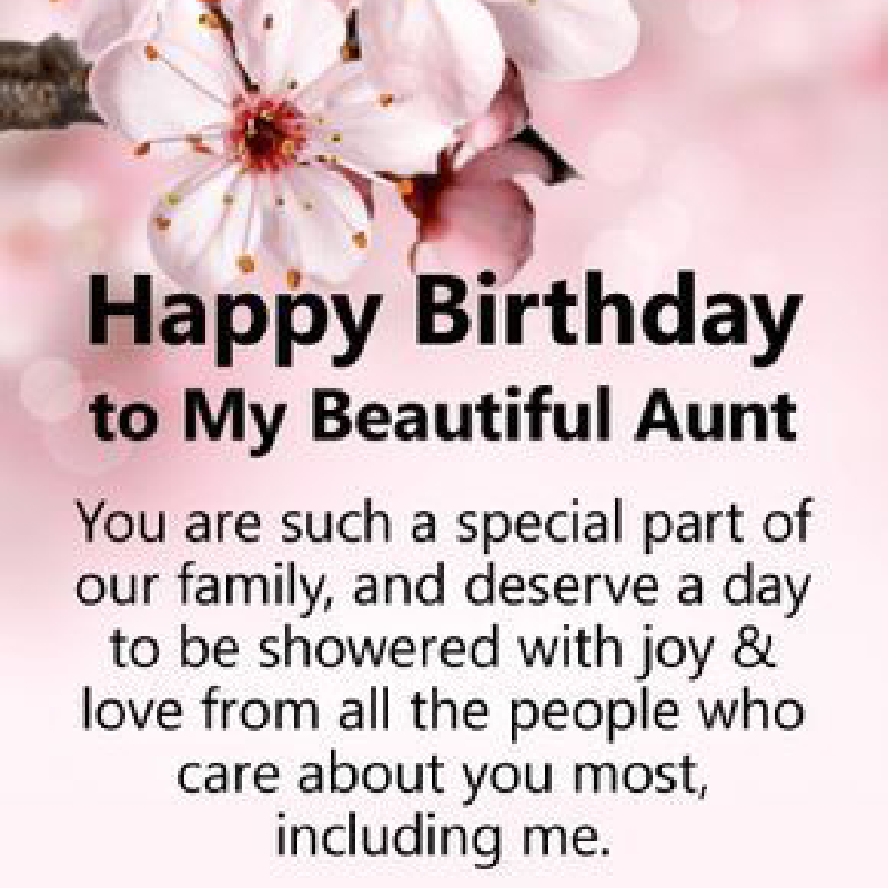 Happy Birthday To My Beautiful Aunt