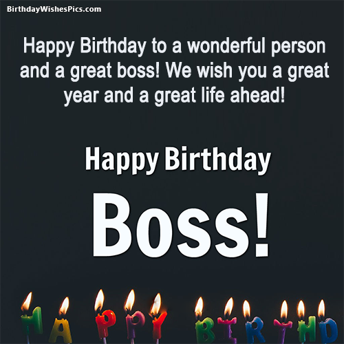 Happy Birthday To My Wonderful Boss Status