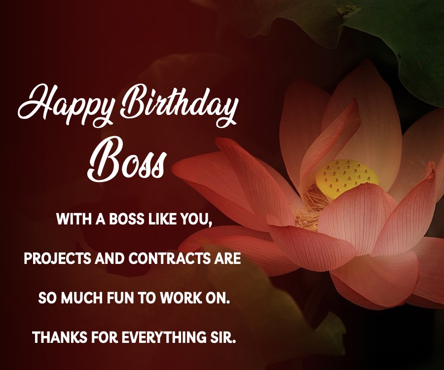 Happy Birthday To The Most Wonderful Boss Image