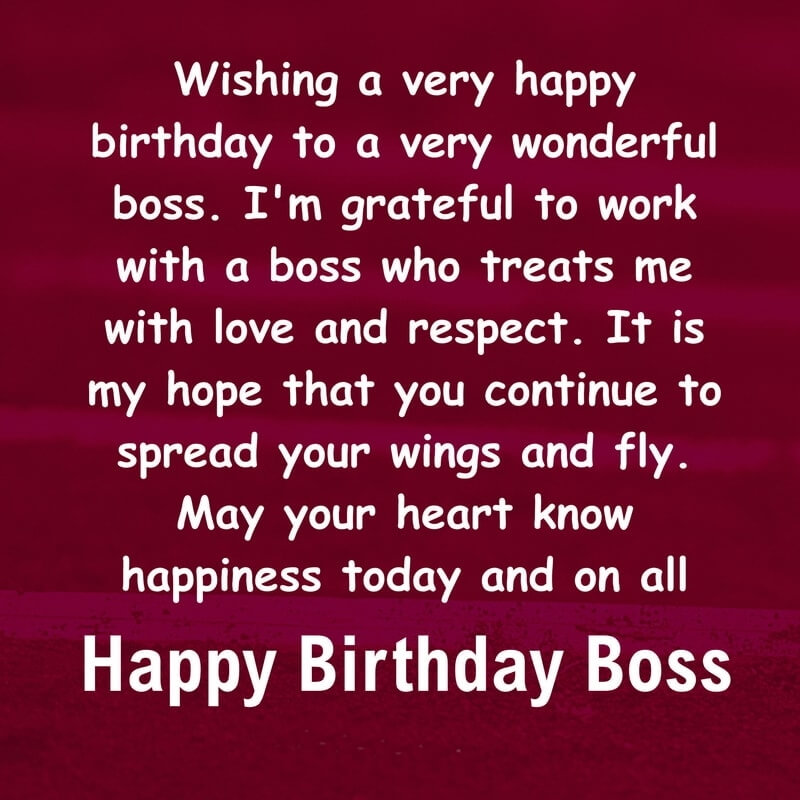 Happy Birthday To A Very Wonderful Boss Photo